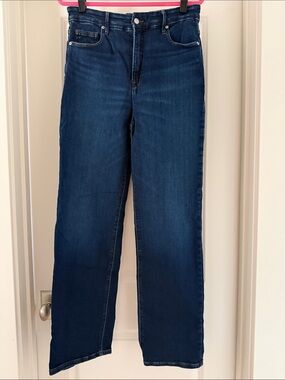 Women's Dark Blue Good True Straight-Leg Jeans
